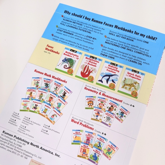 Kumon Math Tutor Focus on Speed, Ratio, Proportion New - Picture 7 of 7